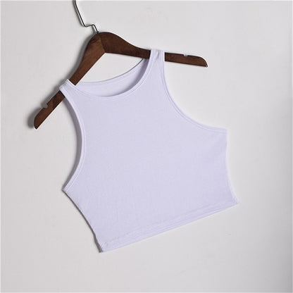 BlackPluss - Slim Render Short Top Sexy Women Sleeveless O Crop tops.