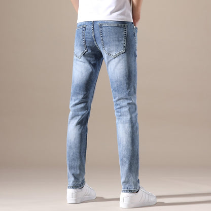 BlackPluss - Clothing Jeans Men High-Quality Stretch Light Blue Denim.