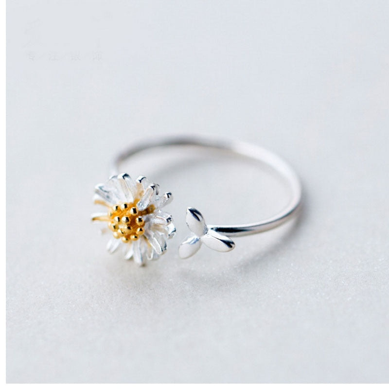 BlackPluss - Vintage Daisy Flower Rings For Women Jewelry