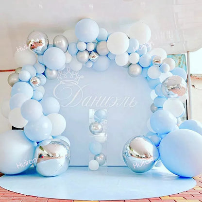 BlackPluss - Blue Balloon Garland Arch Kit 1st Birthday Party Decoration Kids Baby Shower Boy Wedding Birthday Ballon Foil Latex Ballon Globo