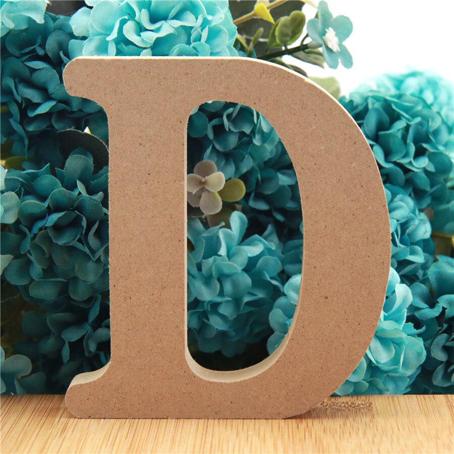 BlackPluss - 1pc 10cm Wood Color Wooden Letters Alphabet DIY Word