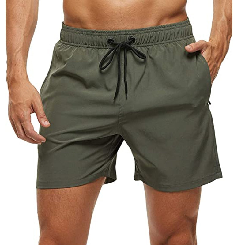 BlackPluss - Beach Shorts Elastic Closure Men's Swim Trunks Quick Dry