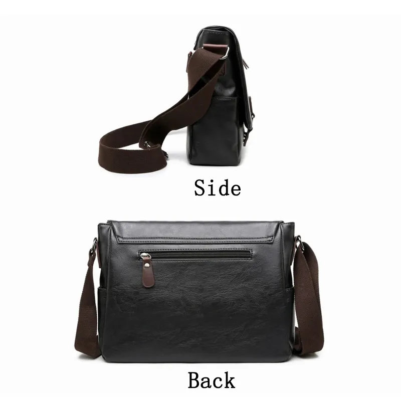 BlackPluss - Men Bag Messenger Bags Laptop Ipad Business Shoulder Casual Crossbody Bags for Men Quality Vintage Satchel