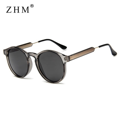 BlackPluss - Round Sunglasses Men Brand Design Transparent