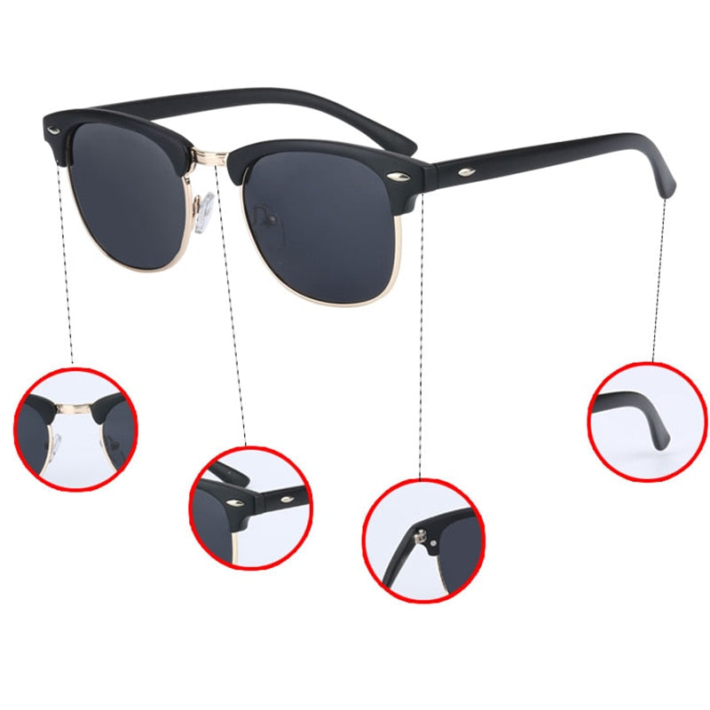 BlackPluss - UV400 Polarized Men Women Sunglasses Classic Fashion Retro.