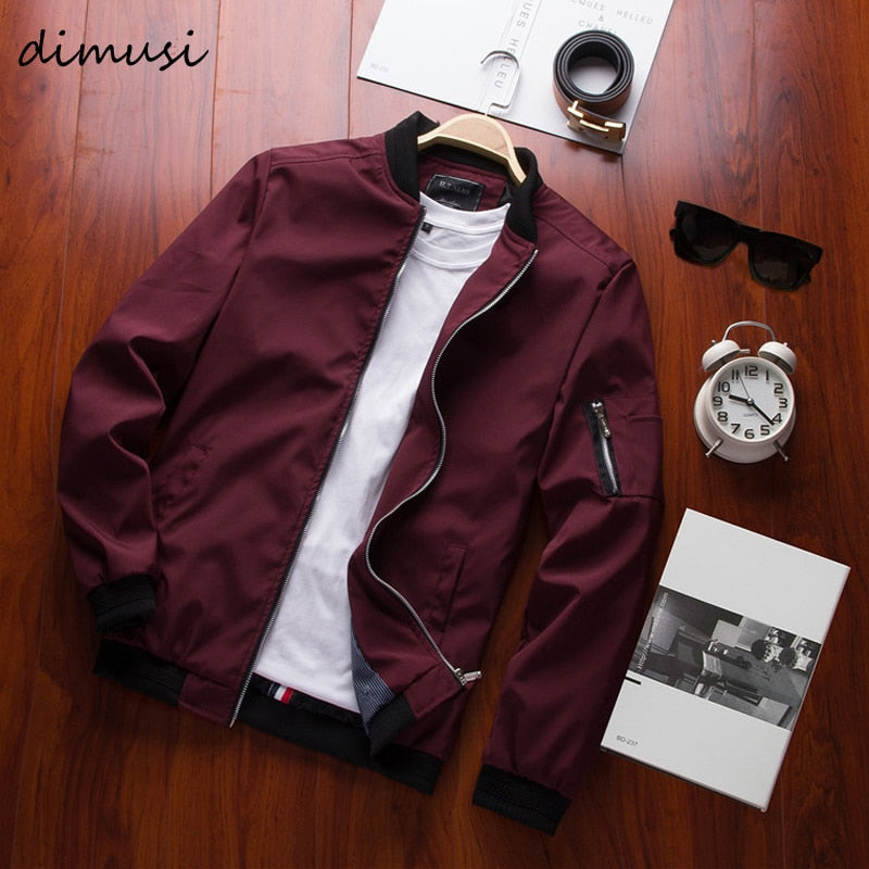 BlackPluss - DIMUSI Spring Men's Bomber Zipper Jacket.