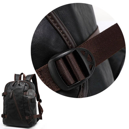 BlackPluss - Backpack Men PU Leather Fashion Vintage Travel Men.