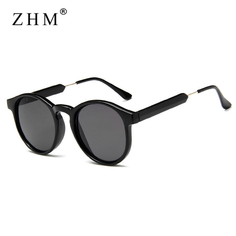 BlackPluss - Round Sunglasses Men Brand Design Transparent