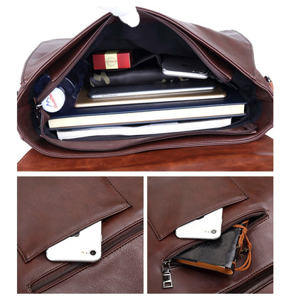 BlackPluss - Artificial Leather Business Handbag Laptop Briefcases.