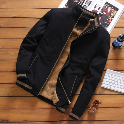 BlackPluss - DIMUSI Autumn Bomber Jackets Casual Male Outwear Fleece.