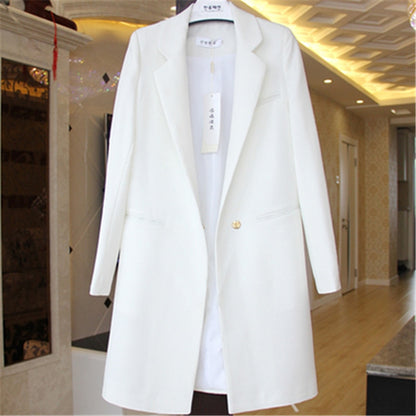 BlackPluss - Sleeve Jacket Casual Tops Female Slim Wild Blazers Windbreaker Coat