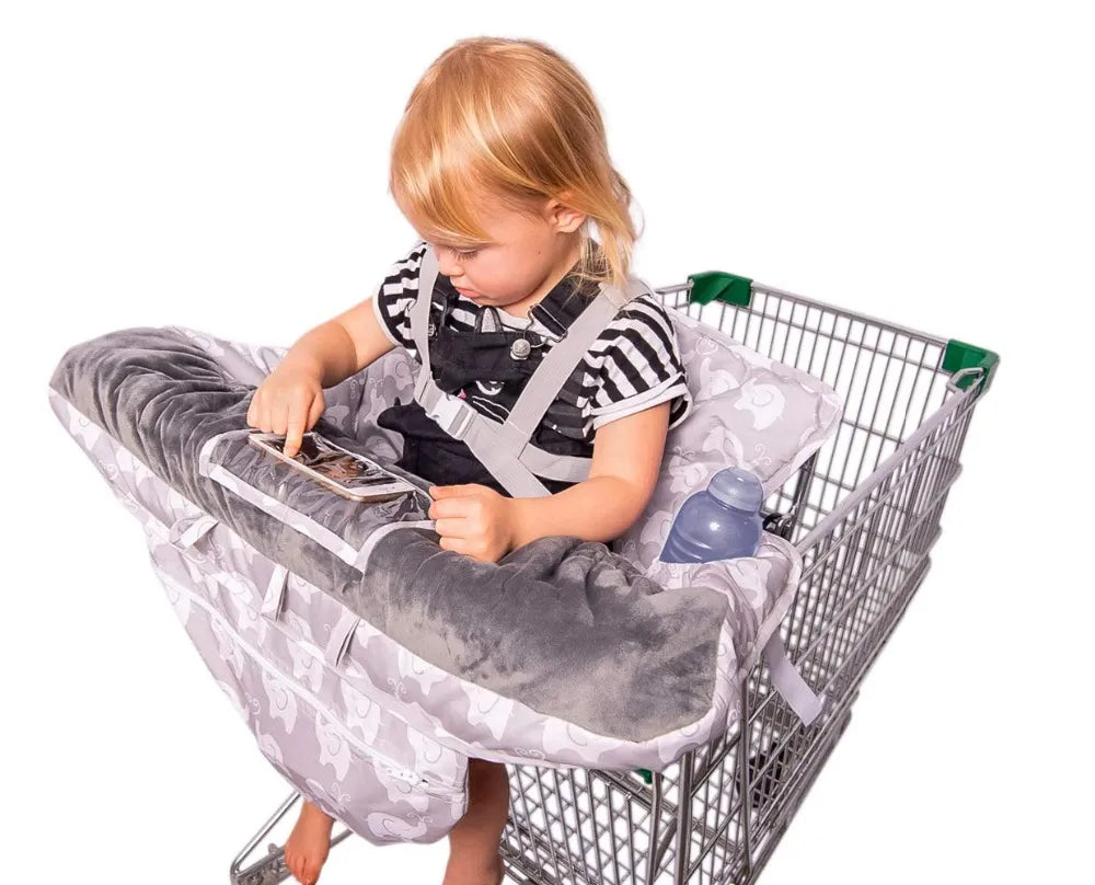 BlackPluss - Luxury Elephant High-end 2-in-1 Baby Shopping Cart Cover & High Chair Covers.