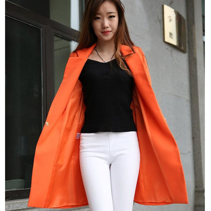 BlackPluss - Sleeve Jacket Casual Tops Female Slim Wild Blazers Windbreaker Coat