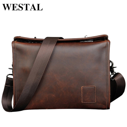 BlackPluss - PU Leather Men Bag Men Messenger Bags Fashion Shoulder Crossbody Bag.