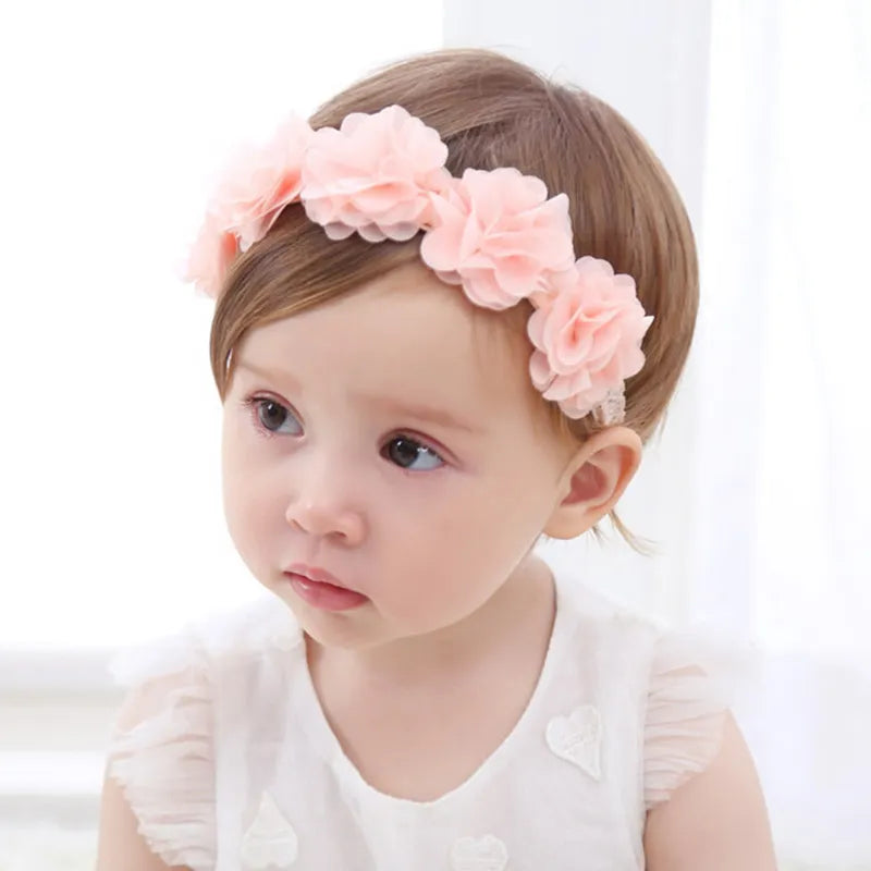 BlackPluss - Flower Girls Bows Toddler Hair Bands for Baby Girls Kids Headbands Turban.