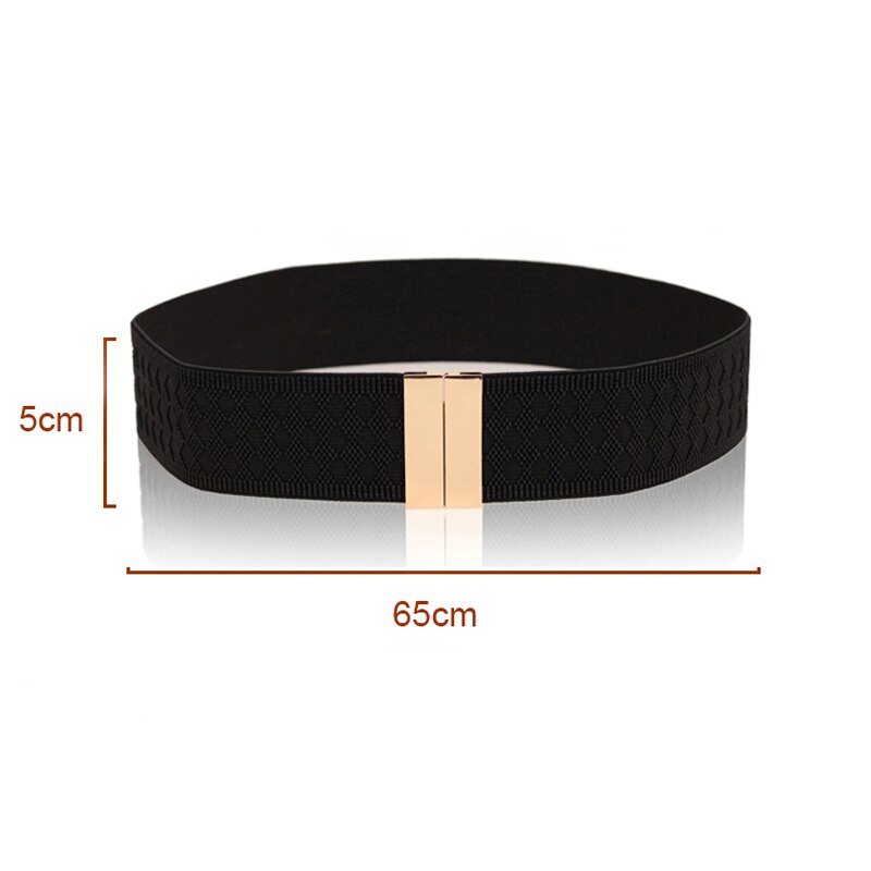 BlackPluss - Wide Elastic Belt Dress Stretch Waist Belt Women Dress Accessories.