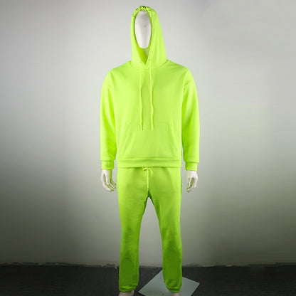 BlackPluss - Neon Green Style Fashion Tracksuit Solid.