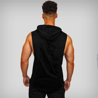 BlackPluss - Gym Clothing Mens Bodybuilding Hooded Tank Top Cotton