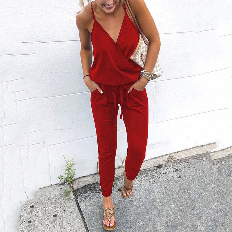 BlackPluss - Women Holiday Casual Sleeveless Jumpsuits Fashion Ladies.