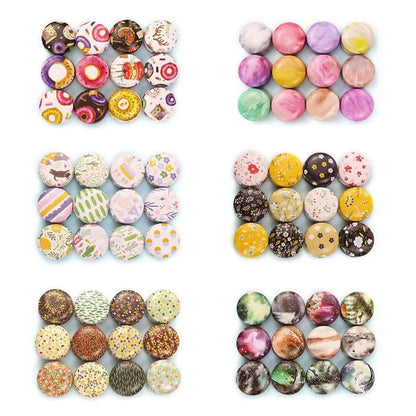 BlackPluss - 12pcs Mini Elegant Flower Tin Box DIY Candle Jar Balm Round Empty Case Portable Lipstick Spices Storage