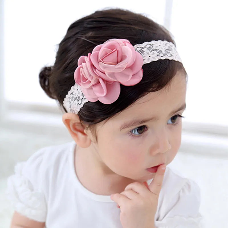 BlackPluss - Flower Girls Bows Toddler Hair Bands for Baby Girls Kids Headbands Turban.