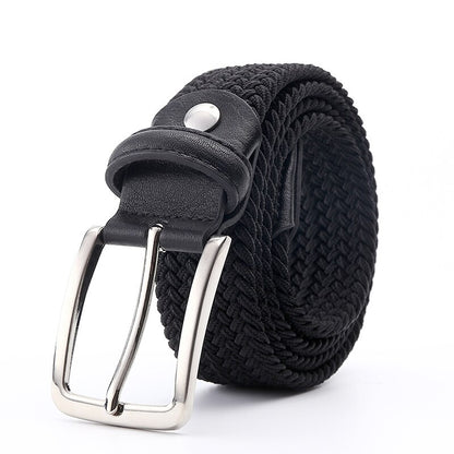 BlackPluss - Belt Elastic For Men Leather Top Tip Male Military Tactical Strap.