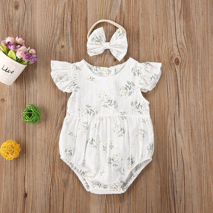 BlackPluss - Toddler Kids Baby Girl Clothes Floral Jumpsuit Summer Sleeveless Bodysuit.