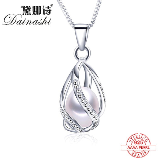 BlackPluss - Freshwater Pearl Cage Pendant For Women Silver 925 Jewelry