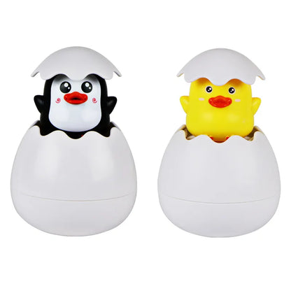 BlackPluss - Baby Bathing Toy Kids Cute Duck Penguin Egg Water Spray Sprinkler Bathroom