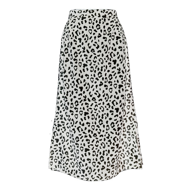 BlackPluss - Waist Floral Print Split Casual Summer Midi Skirt Female Sexy Clothing