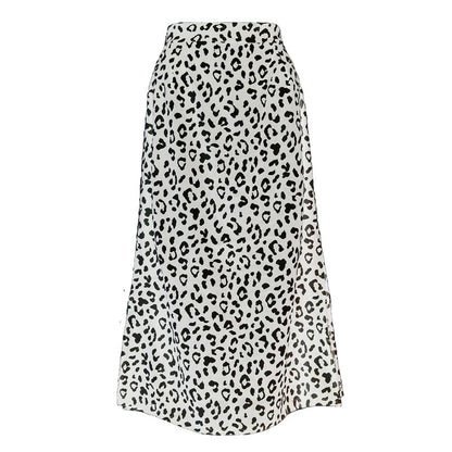 BlackPluss - Waist Floral Print Split Casual Summer Midi Skirt Female Sexy Clothing