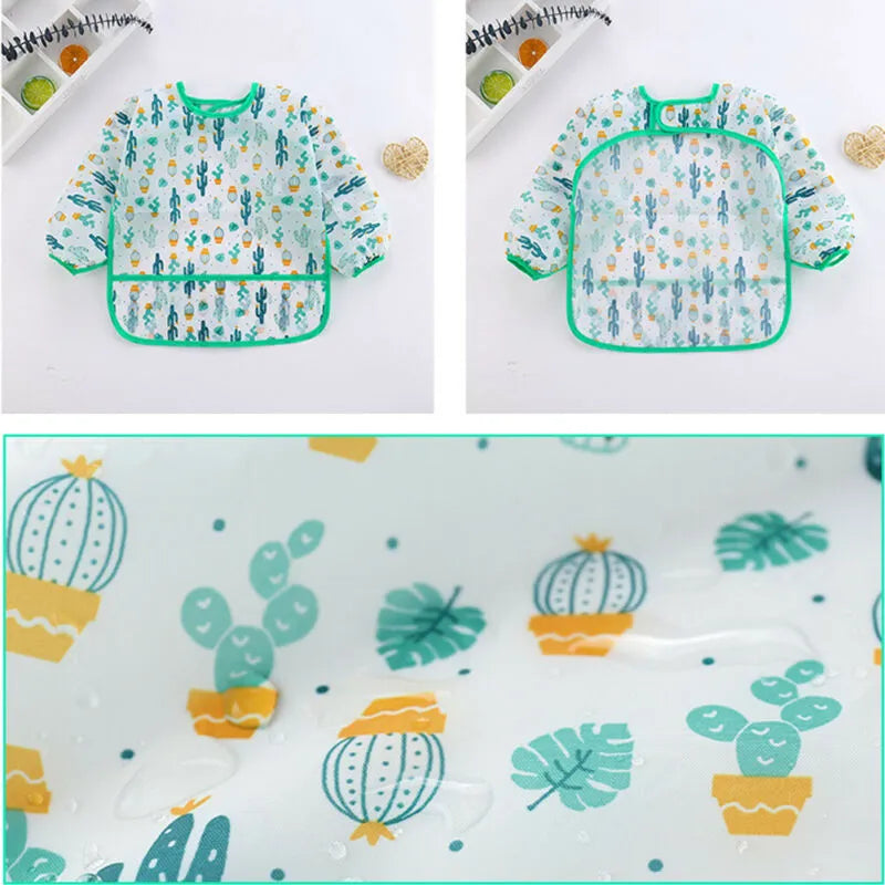 BlackPluss - Baby Bibs New Cute Children Baby Stuff Toddler Waterproof Long Sleeve.