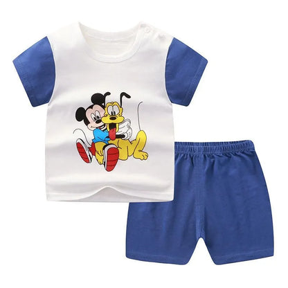 BlackPluss - Casual Baby Kids Sports Clothing Disney Mickey Mouse Clothes Sets.