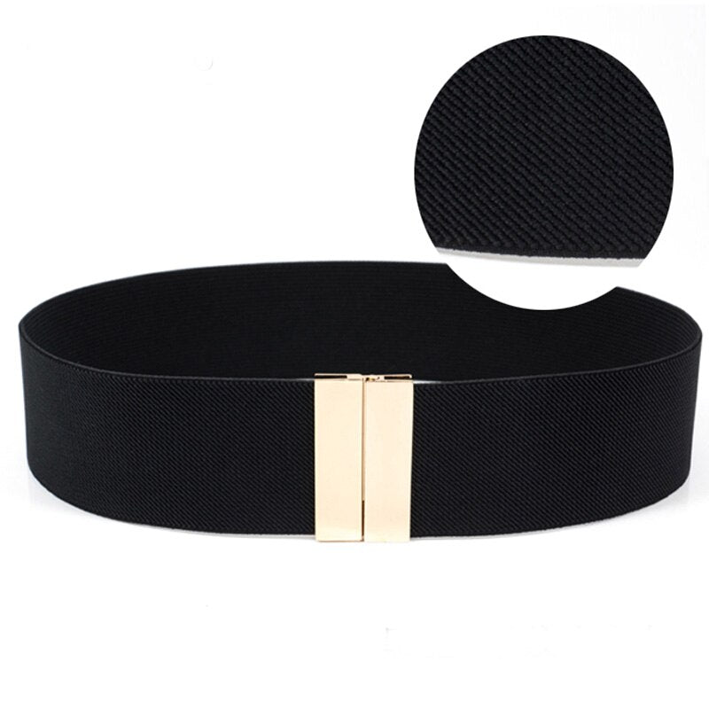 BlackPluss - Wide Elastic Belt Dress Stretch Waist Belt Women Dress Accessories.