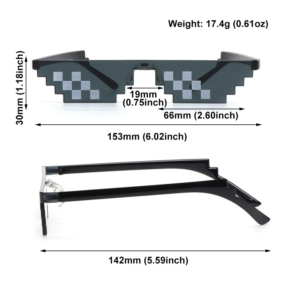 BlackPluss - قطعة واحدة من النظارات الشمسية الفسيفسائية الجديدة لعبة خدعة نظارات حياة السفاح