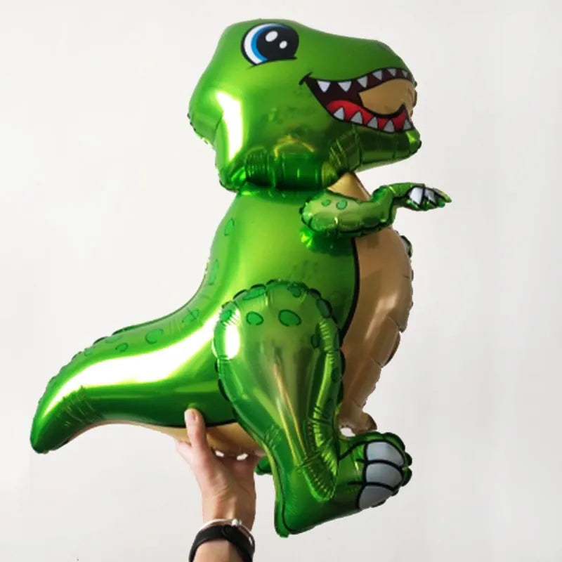 BlackPluss - Standing Green Dinosaur Foil Balloons 3rd Birthday Decoration Dinosaur Party