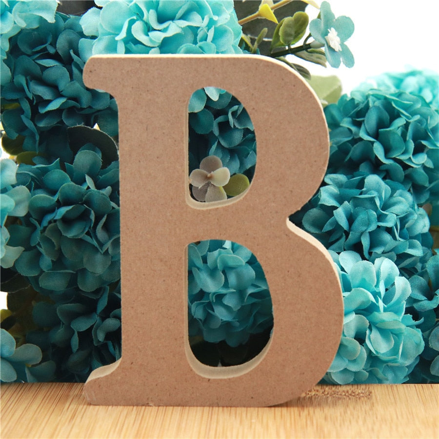 BlackPluss - 1pc 10cm Wood Color Wooden Letters Alphabet DIY Word