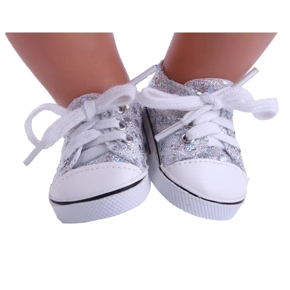 BlackPluss - Canvas Doll Shoes Clothes Accessories Clothes American Doll Girl Toy Our Generation.