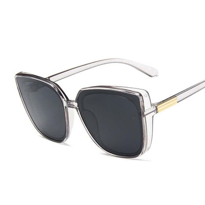 BlackPluss - Cat Eye Sunglasses Woman Vintage Black Mirror Sun Glasses Female Oculos