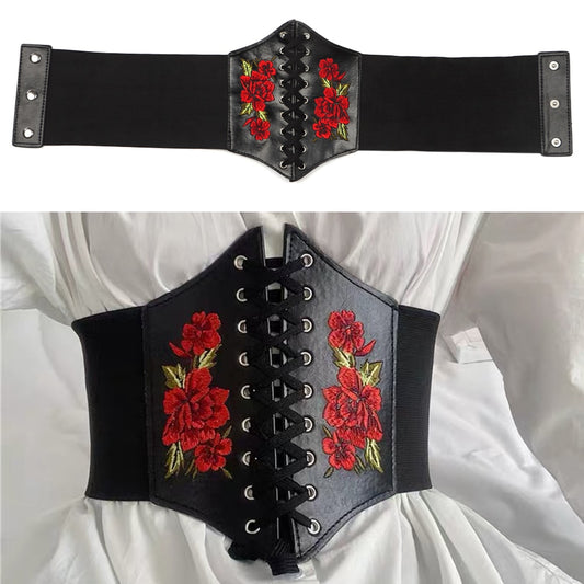 BlackPluss - Women Wide Waist Belt Lady Stretch Buckle Corset Waistband Corset.