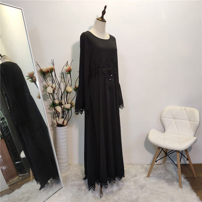 BlackPluss - Women Maxi Dress Abaya Dubai Islamic Clothing Modest Robe