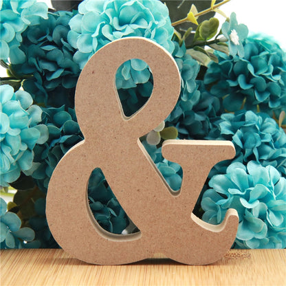 BlackPluss - 1pc 10cm Wood Color Wooden Letters Alphabet DIY Word