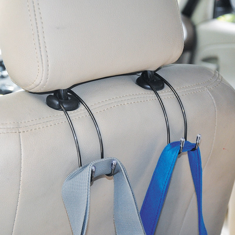 BlackPluss - Car Seat Hook Auto Hidden Back Seat Headrest Hanger for Handbag.