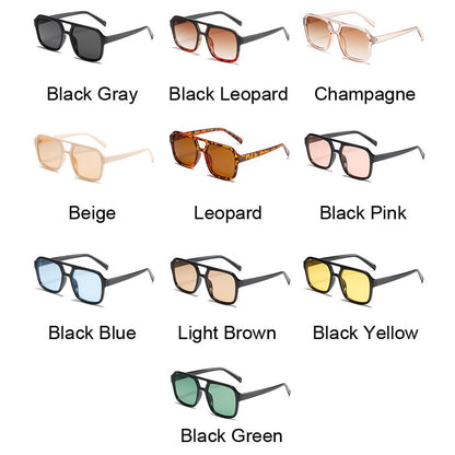 BlackPluss - Vintage Square Sunglasses Woman Fashion Retro Sun Glasses.