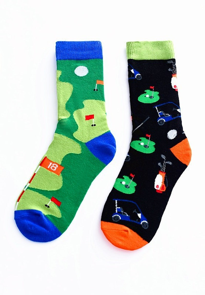BlackPluss - Trend Men's Cotton Socks Cartoon Abstract Couple Socks