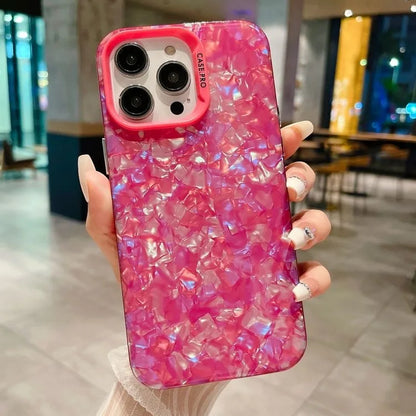 Luxury Bling Glitter Dream Conch Shell Marble Phone Case For iPhone 11 12 13 14 15 Pro Max 15plus Shockproof Bumper Back Cover