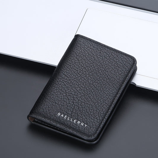 Black Pluss - Baellerry Slim Folding Wallet .