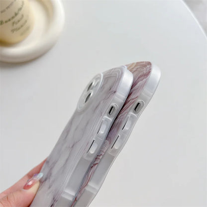 Fashion Marble Stone Texture Phone Case For iPhone 14 13 12 Mini 11 14 Pro Max X XR XS Max 7 8 6s Plus Shockproof Soft TPU Cover