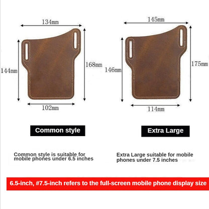 Men Phone Case Holster Cellphone Loop Holster Belt Waist Bag Props Leather Purse