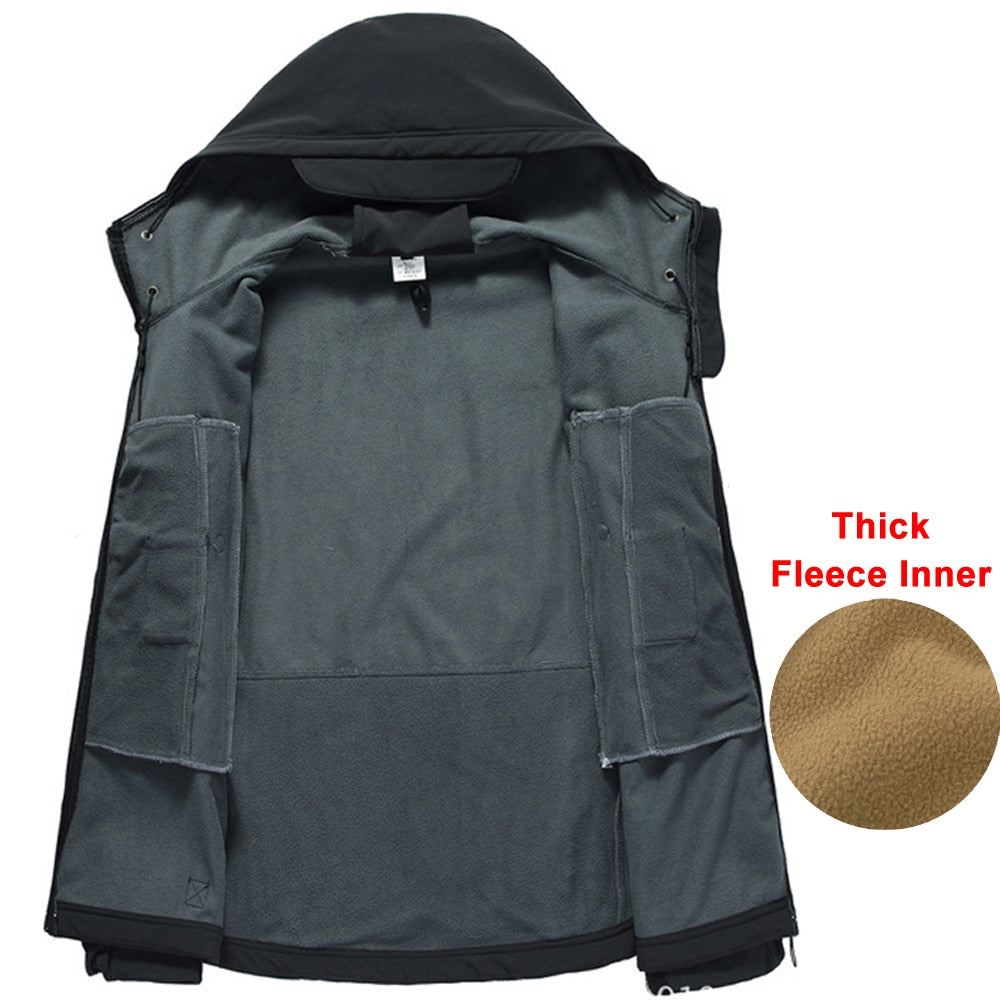 BlackPluss - Military Shark Skin Soft Shell Jackets Men Tactical Windproof.